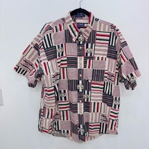 VTG Chaps Ralph Lauren Summer Camp Golf Club Shirt Mens  Multi-color XL